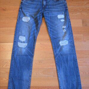 NEW AUTHENTIC TRUE RELIGION BRAND JEANS MEN GENO RELAXED SLIM SUPER T JEANSc